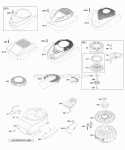 Blower HousingShrouds Flywheel Rewind Starter Diagram and Parts List for 121K02-0436-E1  Briggs and Stratton Engine